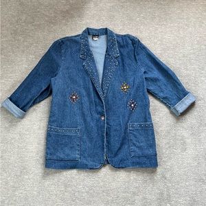 Vintage Lori of California Embellished Denim Jacket